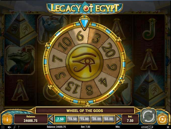 Legacy of Egypt lykkehjul Wheel of the Gods