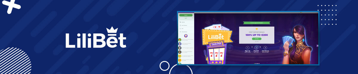 Forsiden til nettcasinoet LiliBet LiliBet forside