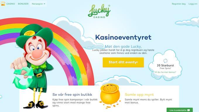 LuckyCasino forside