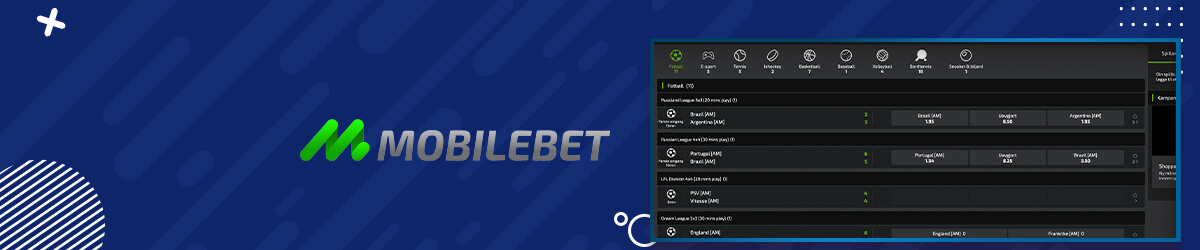 Oddsside hos Mobilebet Mobilebet oddsside