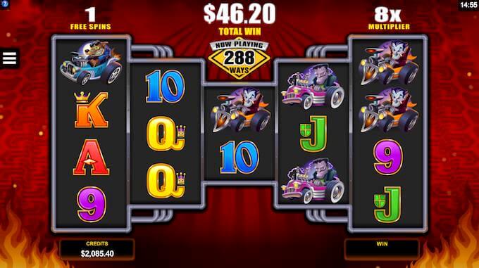 Monster Wheels free spins med 8x-multiplikator