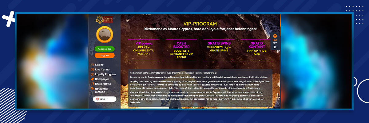 VIP-program hos Montecryptocasino Montecryptocasino VIP
