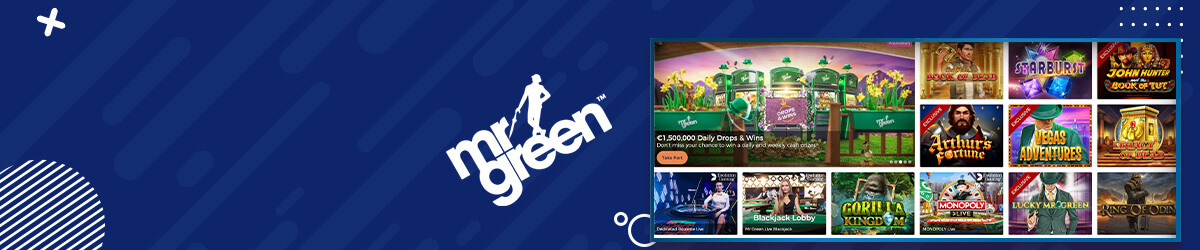 Det er massevis av casinospill i nettcasinoet til Mr Green Mr Green har massevis av casinospill