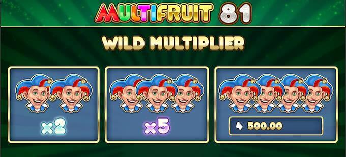 Spilleautomaten Multifruit 81 har jokerwilds