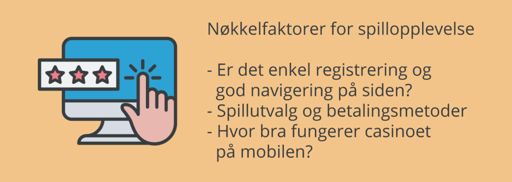 Nøkkelfaktorer for spillopplevelse