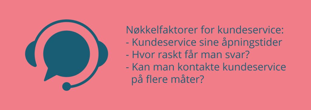 Nøkkelfaktorer for kundeservice