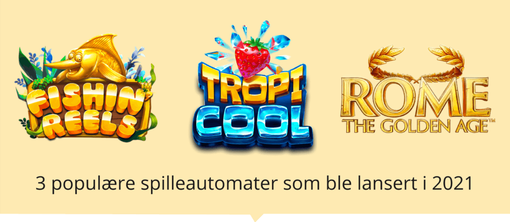 3 populære nye spilleautomater i Norge