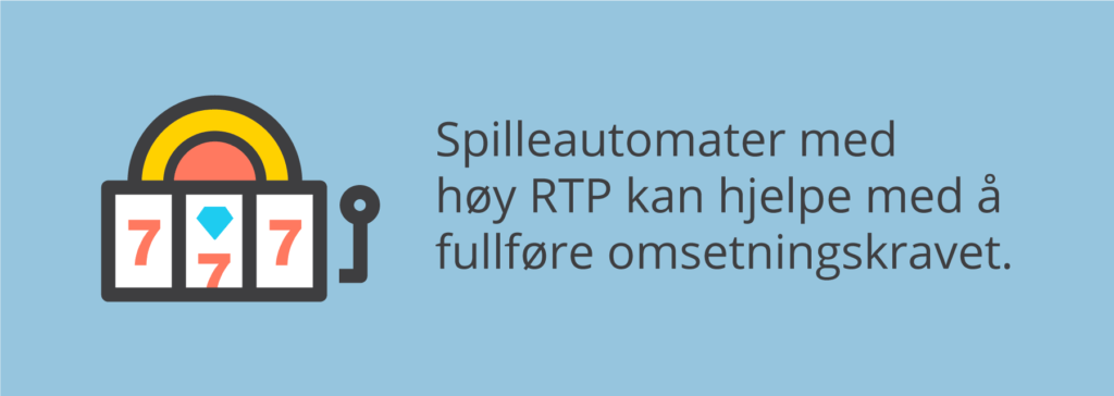 Omsetningskrav og spilleautomater med høy RTP