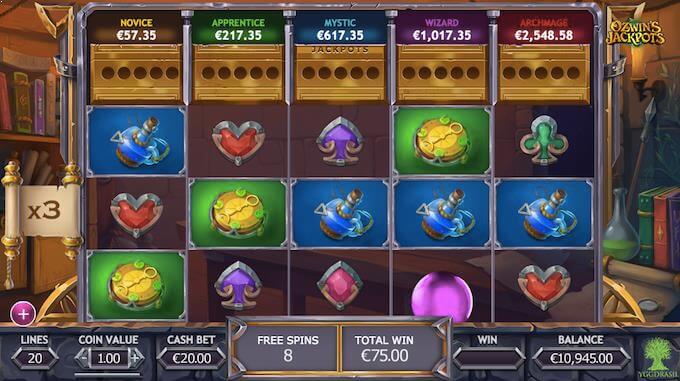 Ozwin's Jackpots free spins