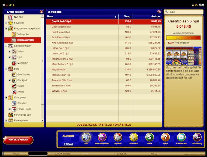 Spin Palace spillutvalg i flash casinoet Spin Palace spillutvalg i flash casinoet