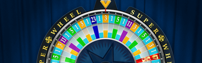 Super Wheel lykkehjulet kan gi opptil 47 ganger innsatsen Super Wheel lykkehjulet kan gi opptil 47 ganger innsatsen