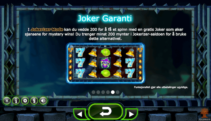 Jokerizer Mode på spilleautomaten The Dark Joker Rizes