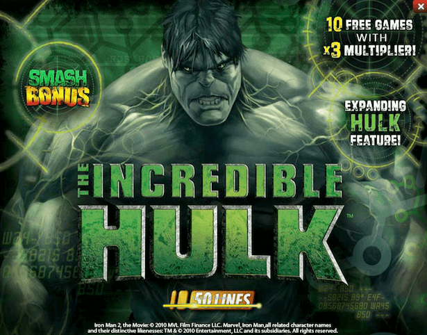 Jackpotspillet The Incredible Hulk er et populært spill fra Playtech