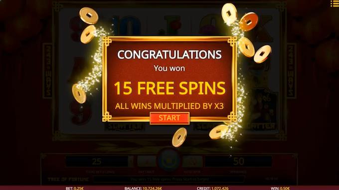 Tree of Fortune free spins