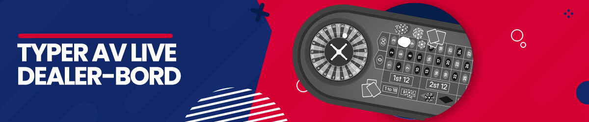 Flere typer av livedealer-bord Typer av livedealer-bord