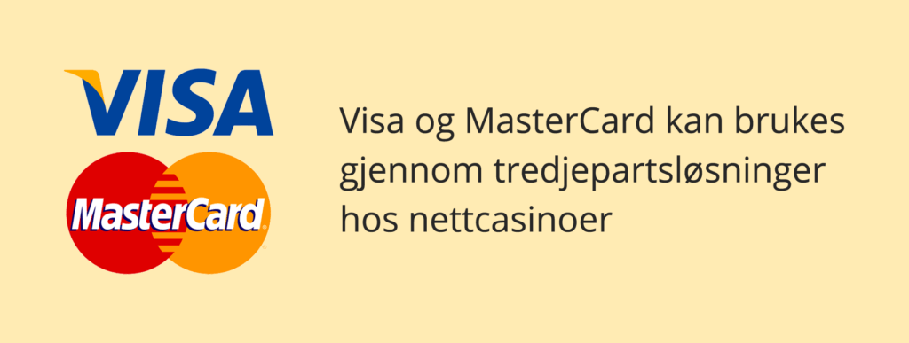 Visa og MasterCard hos nettcasinoer