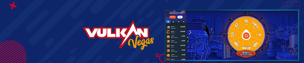 Lykkehjulet Wheel of Fortune hos nettcasinoet Vulkan Vegas Vulkan Vegas - Lykkehjulet Wheel of Fortune